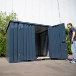 Container smontabile antracite 3 x 2 metri – con doppia porta (lato lungo) - immagine 3