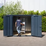 Container smontabile antracite 3 x 2 metri – con doppia porta (lato lungo) - immagine 4